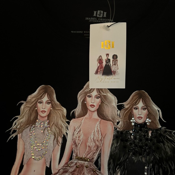 101 Isabel original international black cotton fashion girls Large NWT - Picture 4 of 5